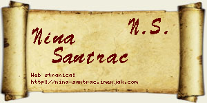 Nina Santrač vizit kartica